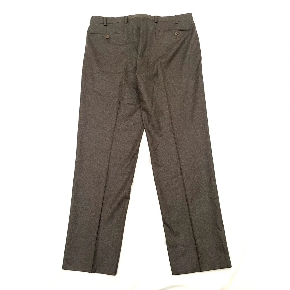 Brooks Brothers Milano 100% Wool Pleated Dress Pants Men's 36x28 Brown